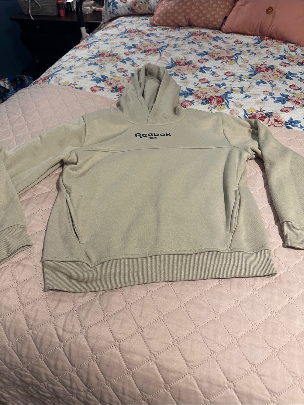 Reebok Hooded Pullover in Sage Green. Runs a little small see photo